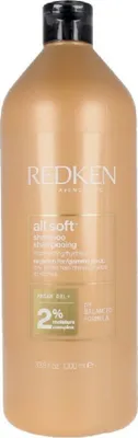 Produktbild von Redken ALL SOFT, Shampoo, trockenes Haar, 1000 ml, Glanz, Weichmachend, Flasche, 1 Stück(e)