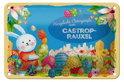 Produktbild von Blechschild Ostern Ostergrüße 18x12cm CASTROP-RAUXEL Geschenk