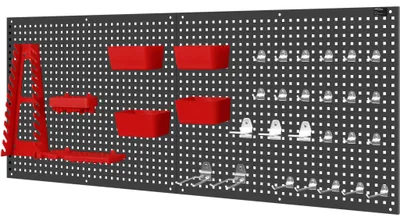 Produktbild von KRAFT&DELE | Werkzeugwand, 112x45cm, Lochwand Werkstatt, Werkzeuglochwand aus Metall für Werkstatteinrichtung