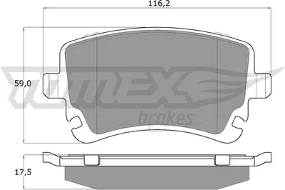 Produktbild von TOMEX brakes Bremsbeläge Satz Hinten Bremsklötze für VW Transporter V Bus (7HB, 7HJ, 7EB, 7EJ, 7EF, 7EG, 7HF, 7EC) TX 13-961