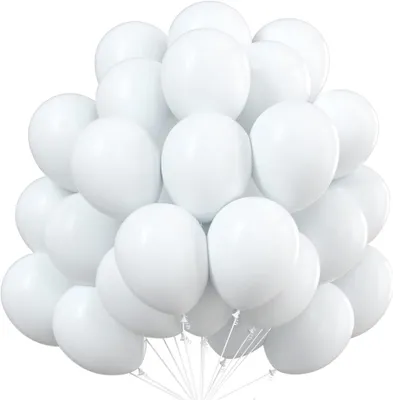 Produktbild von 300x balony białe - odpowiednie do powietrza i helu - Ø 35 cm - balony białe - testowane na obecność szkodliwych substancji - dekoracja urodzinowa, imprezowa, ślubna