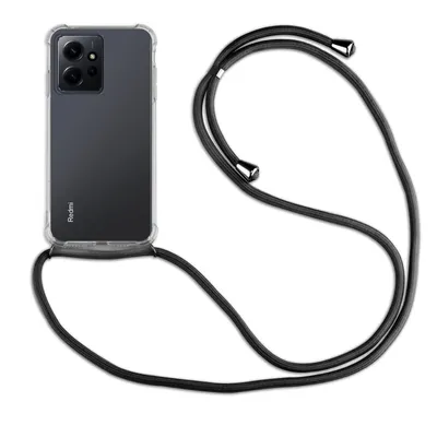 Produktbild von Handykette für Xiaomi Redmi Note 12 4G Handyhülle mit Band Hülle mit Kordel TPU Schwarz