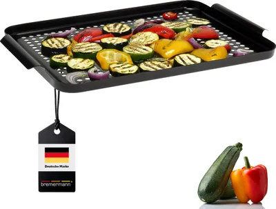 Produktbild von bremermann Grillplatte MAXI, Grillpfanne, antihaftbeschichtet, 44,5 x 29 cm