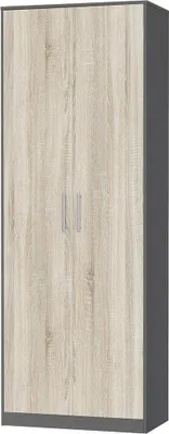 Produktbild von SMARTBett Schrank Kleiderschrank Aktenschrank 80 cm Anthrazit/Eiche Sonoma
