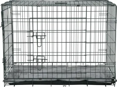 Image de ZOLUX NOMAD 2 en 1 M - cage avec tapis - pour chiens 76 x 53 x 59 cm