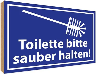 Produktbild von vianmo Holzschild 30x40 cm Toilette bitte sauber halten Warnschild Hinweisschild