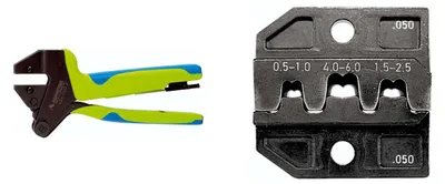 Produktbild von 624 050 3 0 K1 Rennsteig Werkzeuge GmbH Crimpzange PEW12 für Flachstecker gerade Querschnitt 0,5mm² - 6mm² - 1 Stück