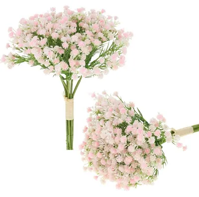 Produktbild von Dekorativer künstlicher Schleierkraut-Blumenstrauß für die Vasendekoration - Rosa