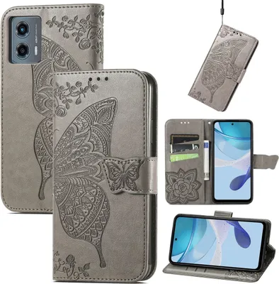 Produktbild von König Design Hülle kompatibel mit Kunstleder Handyhülle - Handy Case Grau