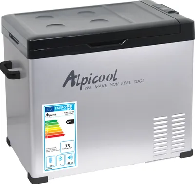 Produktbild von Compass 07096 - Kühlbox ALPICOOL mit Kompressor 50l 230/24/12V -20°C GRAU