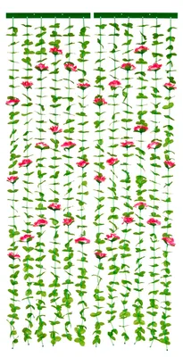 Produktbild von WENKO Vorhang Rosen Blättervorhang Gardinen Raumteiler Fadenvorhang Vorhang