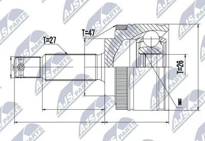 Produktbild von NTY Gelenksatz Antriebswelle Vorne Radseitig für KIA OPIRUS (GH) NPZ-KA-358