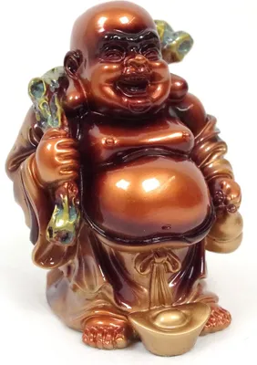Produktbild von Buddha Skulptur aus Resin 14cm Buddhafigur Dekofigur Wander Buddha