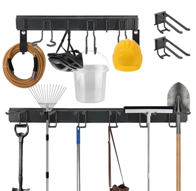 Productafbeelding van Omgoods - Wandhouder met 15 Haken voor Tuingereedschap, 203 cm