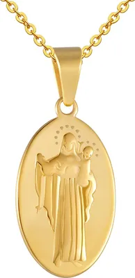 Produktbild von Karisma Edelstahl Kettenanhänger Heilige Maria IP Pating Gold mit Edestahlkette PS254 - 50.0 Zentimeter