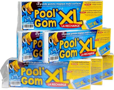 Produktbild von Pool Total Pool Gom XL Nachfüllpack 6x, 26x9 cm – Riesen-Radiergummi aus speziellem Schaumstoff für Pool Wände, Boden & Wasserrand – beseitigt Flecken ohne Bleichmittel & Chemie