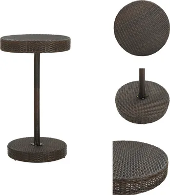 Obrázek produktu pro vidaXL Zahradní stůl hnědý 60,5x106 cm polyratan - Zahradní stoly