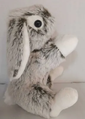 Produktbild von 1x Plüsch Kuschel-Hase sortiert ca 15x10x10 cm- Farbe  braun - hellbeige - grau/braun, Plüschhase Kuscheltier - ACHTUNG: Nicht geeignet für Kinder unter 3 Jahren