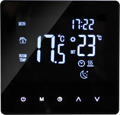 Obrázok produktu pre Inteligentný termostatický regulátor teploty pre ohrev vody LCD displej Dotyková obrazovka Týždenné programovateľné termostaty pre domácnosť, kanceláriu, školu, hotel