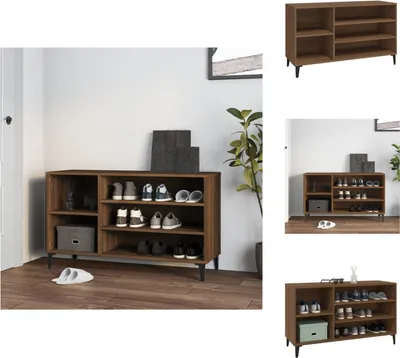Produktbild von vidaXL Schuhregal Braun Eichen-Optik 102x36x60 cm Holzwerkstoff -  Schuhregale & -schränke