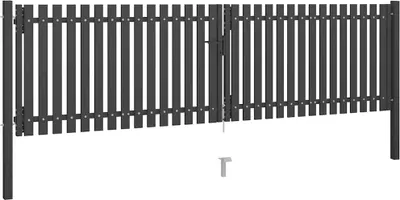 Obrázok produktu pre vidaXL Oceľová záhradná brána 400 x 75 cm antracitová