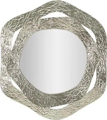 Zdjęcie produktu dla o Ferretti lustro ścienne Aury 66x6x75 cm srebrny