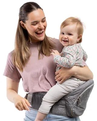 Produktbild von Babytrage Hüfttrage Kindertrage - 4-in-1 - Ergonomisch - Grau - 0 bis 36 Monate