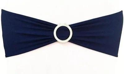 Produktbild von Bankettbänder, elastische Schleifen für Stühle, Dunkelblau