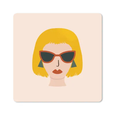 Produktbild von MuchoWow® Mauspad Mousepad Frau - Sommer - Sonnenbrille 30x30 cm - Mousepads - Maus Mat - Pad - Mausunterlage - Gaming