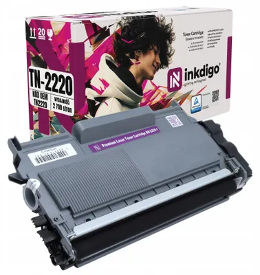 Produktbild von Inkdigo Toner TN2220 für Brother DCP-7060D, DCP-7060N, DCP-7065DN, DCP-7070DW – Schwarz, 2700 Seiten,