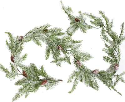Produktbild von Weihnachtsgirlande mit Tannenzapfen, Kš¹nstliche rote Beeren-Girlande 160cm, Weihnachtskiefer Girlande Weihnachtsdeko Kiefernzapfen Deko fš¹r Weihnachtsdekoration zu Hause