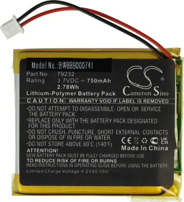 Produktbild von vhbw Akku kompatibel mit GHB Babyphone Babyphone Babytalker (750 mAh, 3,7 V, Li-Polymer)