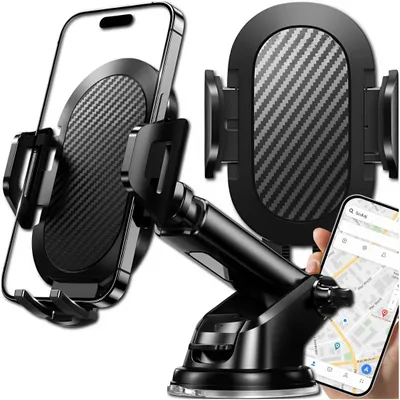 Produktbild von Auto Handyhalter für Windschutzscheibe und Armaturenbrett, 360° drehbar, Universal Smartphone Halter, Saugnapf