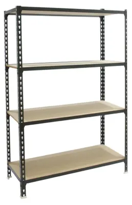 Image de Etagère Légère Sans Vis Maderclick Plus 4/400 1500 Antracite/bois Antracite/bois 1500x1000x400 - Simonrack
