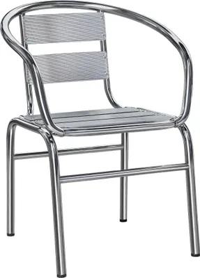 Produktbild von 2er-Set COSTA | Alu Bistrostuhl | Alu Stapelstuhl, Alustuhl. Alu Terrassenstuhl