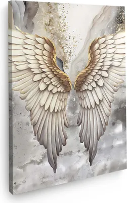 Produktbild von Engelsflügel Flügel Wandbild Leinwandbild abstrakt Kunstdruck XL Wanddeko Engel: 40x60x2cm