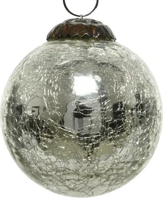 Produktbild von Kaemingk Craquele Kugel silber