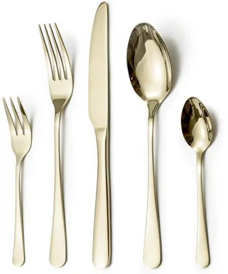 Produktbild von Ibenzoa® 30‑teiliges Besteckset aus rostfreiem Edelstahl, hochglanzpoliert – 6 Messer, 6 Gabeln, 6 Löffel, 6 Kuchengabeln, spülmaschinenfest für Dinner & Familienessen