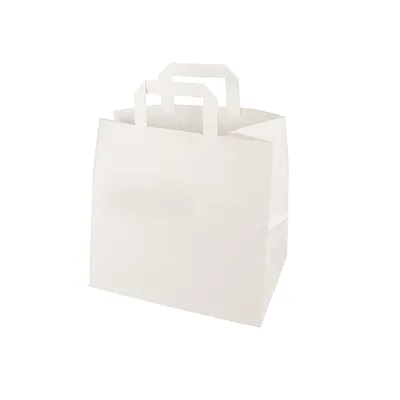 Produktbild von 6400 Papiertüten 25 x 26 x 17 cm weiß mit Tragegriff