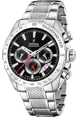 Produktbild von Festina F20668/4 Chronograph Uhr Herrenuhr Edelstahl Datum silber