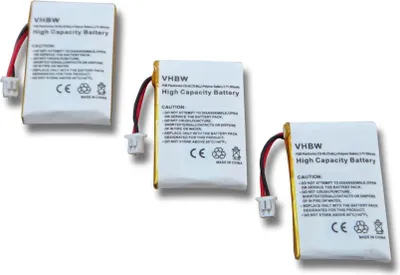 Produktbild von vhbw 3x Akku kompatibel mit Plantronics CS50USB, CS55, CS55H, CS510, CS510A, CS520, CS520A Wireless Headset Kopfhörer (300 mAh, 3,7 V, Li-Polymer)