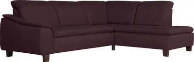 Produktbild von Max Winzer Sofa 2,5-Sitzer links mit Ecksofa rechts Aaron - Flachgewebe burgund - Maße: 247 x 187 x 82 cm