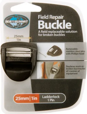 Product packaging for a field repair buckle.