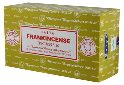 Produktbild von 12x 15g Packung Räucherstäbchen - Satya - Weihrauch - Frankincense - indische Duftmischung