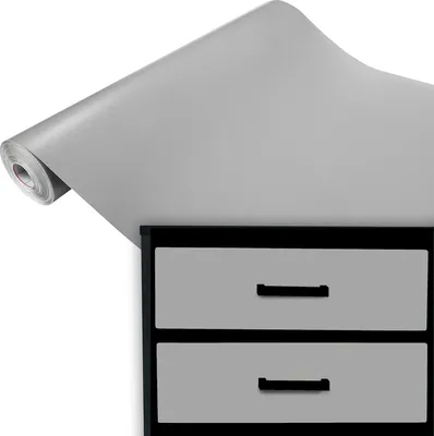 Produktbild von Klebefolie Möbel 67x100 cm - Grau Matt - Selbstklebende Möbelfolie in modernen Unifarben - Folie für Möbel zur einfachen Renovierung von Türen, Tischen und Regalen - Klebefolie dekorativ und abwaschbar