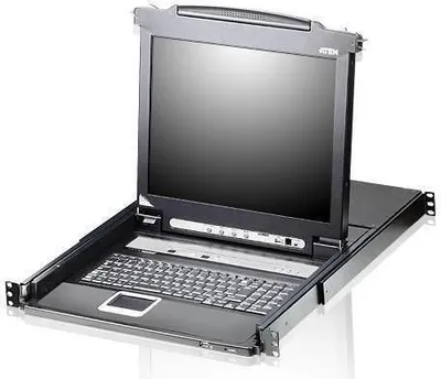 Image de Aten Commutateur KVMP LCD 8 ports 17" avec clavier espagnol, CL5708M-ES