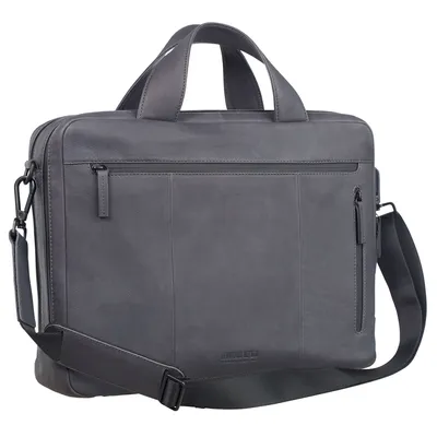 Image de LEONHARD HEYDEN mallette sac d'ordinateur portable pour ordinateur portable Den Haag Briefbag 2 Compartment Grey gris