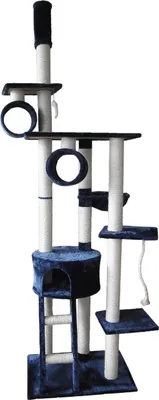 Produktbild von Rohrschneider, KATZE, Kratzbaum Mikesch blau, L/B/H:60x80x250, 21422.105