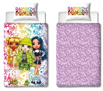 Produktbild von Rainbow High Bettwäsche-Set 140x200cm Bettbezug und 60x70cm