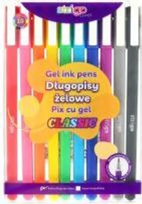 Produktbild von Strigo SSC427 - Set mit 10 Gelstiften in klassischen Farben für kreative Notizen!